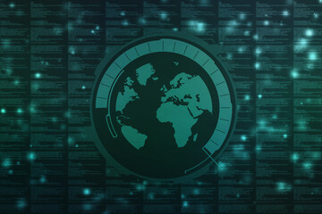 Binary Code Background, Digital Abstract technology background, flowing number one and zero text in binary code format in technology background. Internet Big data Concept