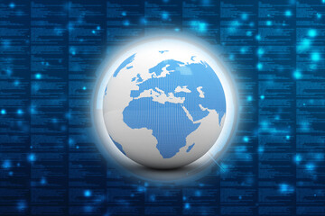 3d illustration of Data sharing concept