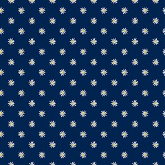 PrintDaisy Pattern Seamless. Blue Floral Pattern background. Textile pattern or wallpaper design. Vector. 