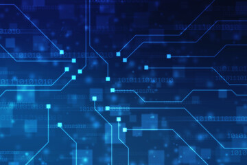 Abstract futuristic circuit board Illustration, Circuit board with various technology elements. Circuit board pattern for digital abstract technology background