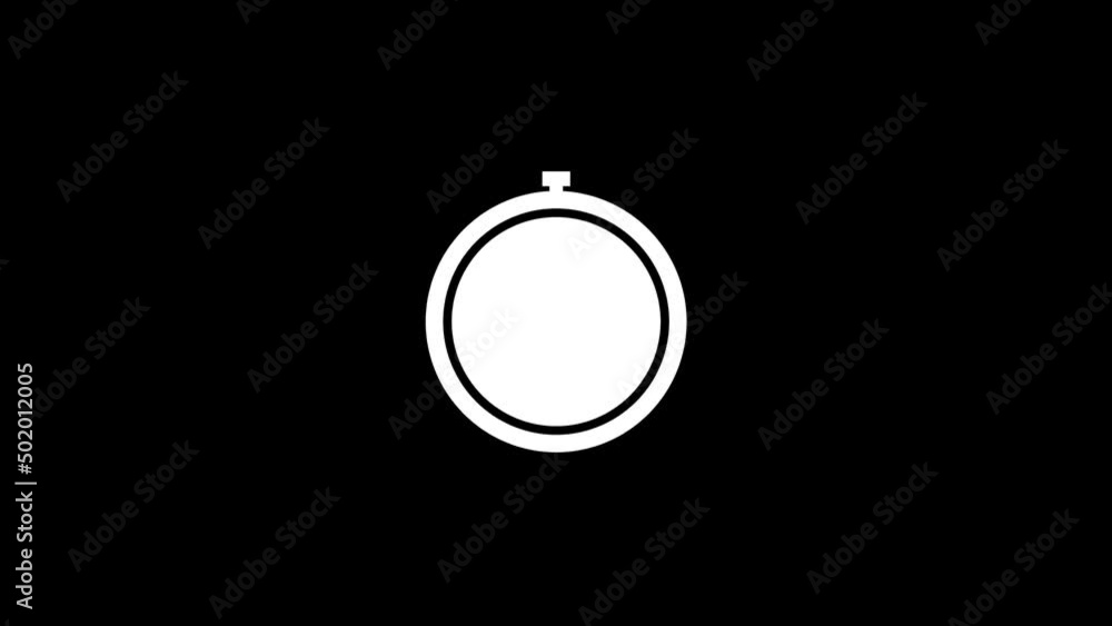 Poster white picture of stopwatch on a black background. measuring the athlete's time. distortion liquid st