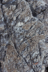 Stone wall texture background photo, copy space 