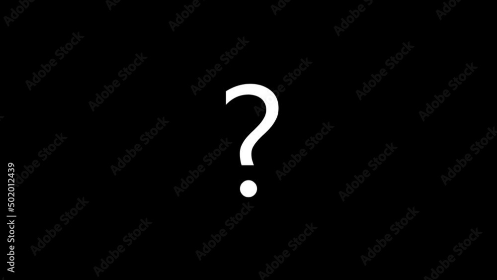Poster white picture of question mark on a black background. punctuation. distortion liquid style transitio
