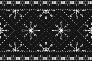 Geometric ethnic seamless pattern traditional. Abstract mandala flower background. Design for wallpaper, vector illustration, fabric, clothing, carpet, textile, batik, embroidery.