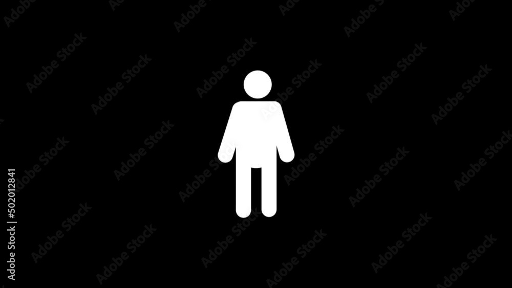 Poster white picture of boy on a black background. man's mark. distortion liquid style transition icon for 
