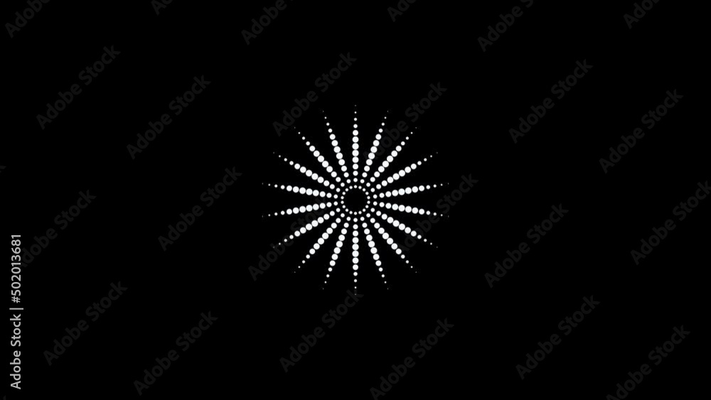Aufkleber white picture of star on a black background. abstract figure from circles. distortion liquid style t