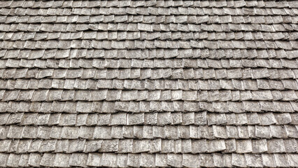Perspective of wooden tile roof full frame background