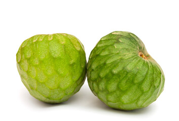 Cherimoya isolated on white background