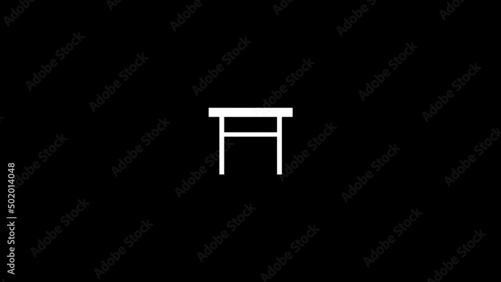 Poster white picture of table on a black background. dining table for the whole family. distortion liquid s