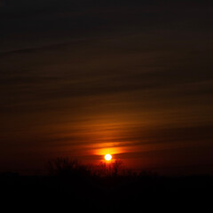 sunset in the mountains