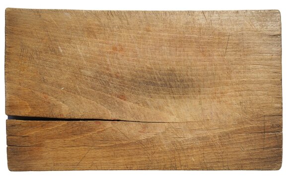 Wooden Chopping Board Isolated Over White