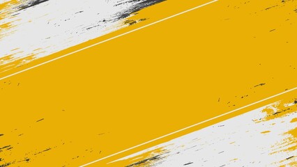 Abstract Yellow Grunge Sport Background Design Template