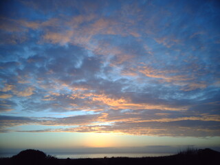 Obraz na płótnie Canvas Sunset, clouds, evening, dusk.