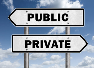 Obraz premium Public versus Private