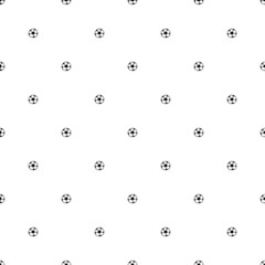 Seamless pattern with soccer ball. Doodle vector illustration with football ball. Colored football background