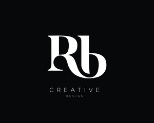 RB Logo Design , Initial Based RB Monogram 