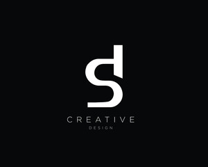 SD DS Logo Design , Initial Based DS SD Monogram 