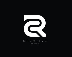 CR RC Logo Design , Initial Based RC CR Monogram 