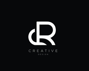 CR Logo Design , Initial Based CR Monogram 