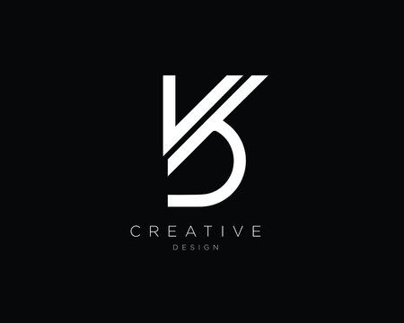 VB VH Logo Design , Initial Based VH VB Monogram 