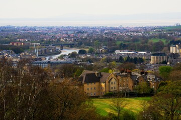Panorama of Lancaster, Lancashire, England.