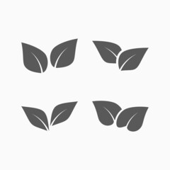 Fototapeta premium leaves icon, leaf vector, foliage illustration