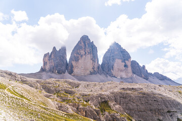 Paisaje en los alpes italianos, los dolomitas. Lavaredo