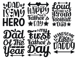 Happy Father's Day SVG T-shirt Design Bundle