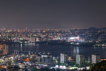 Fototapeta na wymiar 北九州市の夜景