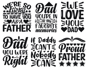 Happy Father's Day SVG T-shirt Design Bundle