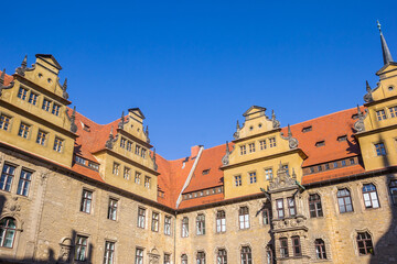 Obraz na płótnie Canvas Facade with bay window of the castle in Merseburg, Germany