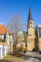 Towers of the Dom church in the center of Merseburg, Germany