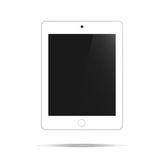 White tablet pc isolated on white