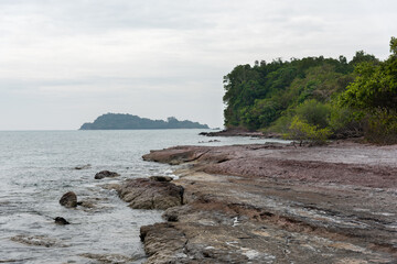 The rock beach : Beautiful tropical island rock beach - Khao Laem Ya-Mu Ko Samet National Park Thailand..