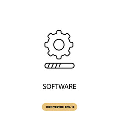 software icons  symbol vector elements for infographic web
