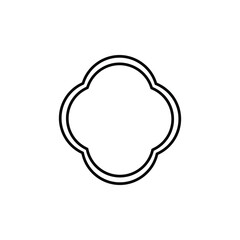 Vector talking cloud or frame. Cloud with place for text in line style. Bubble speech cloud, great design for any purposes. Sticker design.Vector illustration with thought cloud for text.