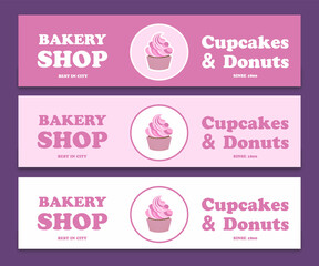 Cupcake label. Labels with sweets.