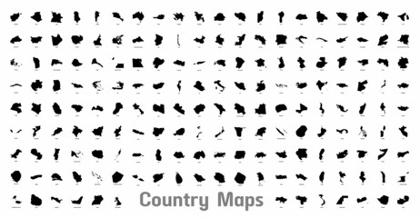 Country maps. Vector illustration.