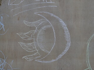 drawing on blackboard