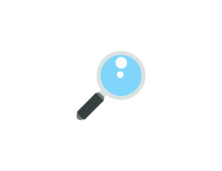 Magnifying Glass Vector Isolated Emoticon. Zoom Icon