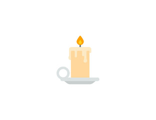 Candle Vector Isolated Emoticon. Candle Icon