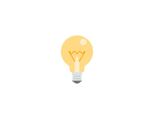 Light Bulb Vector Isolated Emoticon. Light Bulb Icon