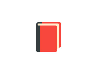 Red Book Vector Isolated Emoticon. Book Icon