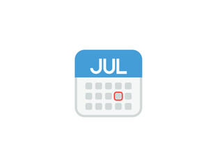 Calendar Vector Isolated Emoticon. Calendar Icon