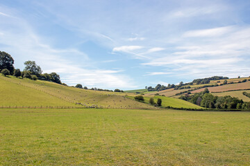 Fototapeta na wymiar Landscape of Wales in the summertime sunshine.