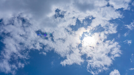 青空と雲の背景素材