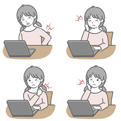 パソコン作業が辛い女の子