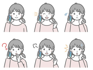 スマホで話す女の子