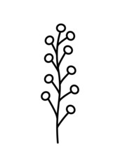 Obraz na płótnie Canvas Field plants, meadow grass and flowers. Vector doodle illustration.
