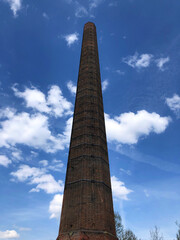 Old factory chimney with 8 sides 
